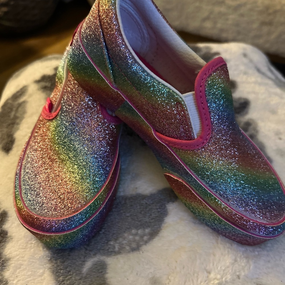 Vans Glitter Rainglow Rainbow Slip Ons